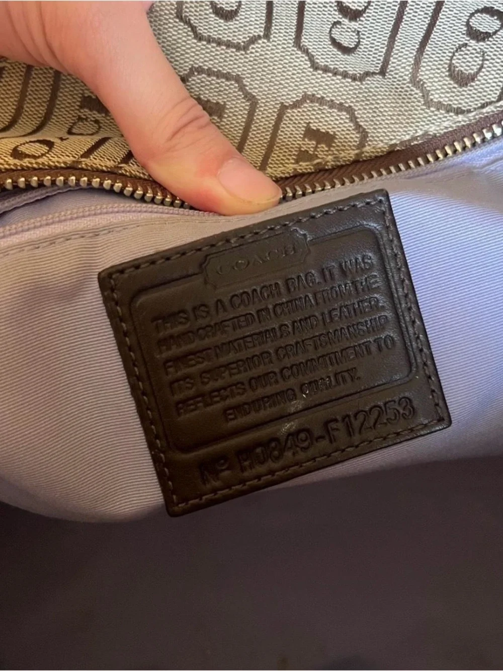 COACH Logo Print Canvas Tote Bag in Brown